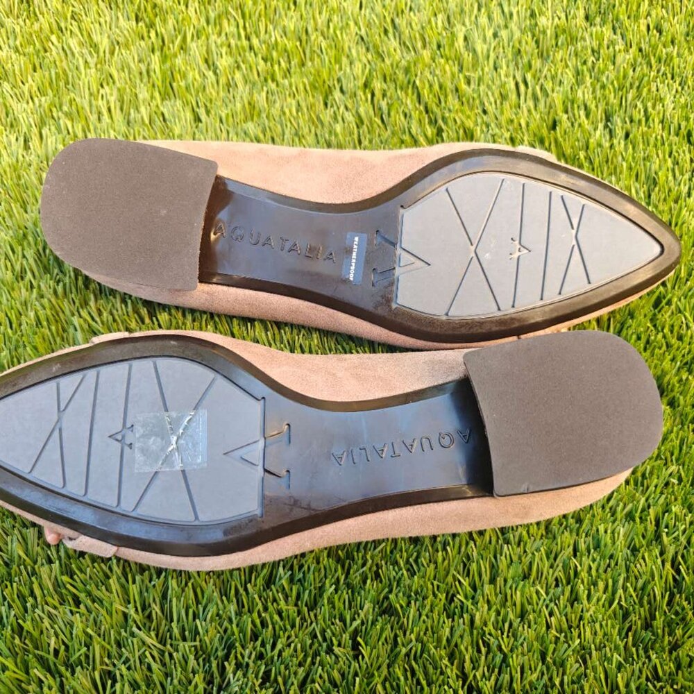 NEW Aquatalia Palina Weatherproof Ballerina Flat Leather Suede - Picture 7 of 7
